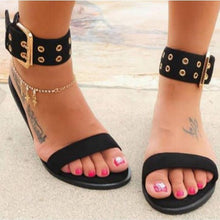 Load image into Gallery viewer, Oeak Sandals Women Sandals Transparent Flats Shoes Large Size Female Clear Jelly Shoes Ladies Roman 2019 Beach Sandalias Mujer