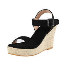 Load image into Gallery viewer, Women Shoes Platform Sandals Women Peep Toe High Wedges Heel Ankle Buckles Sandalia Espadrilles Female Sandals Shoes