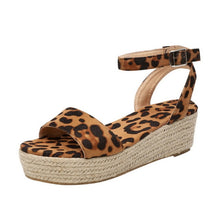 Load image into Gallery viewer, Women Shoes Platform Sandals Women Peep Toe High Wedges Heel Ankle Buckles Sandalia Espadrilles Female Sandals Shoes