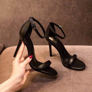 Women Pumps Ankle Strap Shoes For Sexy Peep Toe Heels Sandals Party Wedding Woman High Heels Luxury Black Zapatos 456