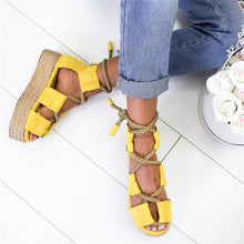 Load image into Gallery viewer, LOOZYKIT 2020 Fashion Summer Women Sandals Female Beach Shoes Wedge Shoes High Heel Comfortable Platform Sandals Plus Size 35-43
