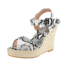 Load image into Gallery viewer, Women Shoes Platform Sandals Women Peep Toe High Wedges Heel Ankle Buckles Sandalia Espadrilles Female Sandals Shoes
