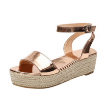 Load image into Gallery viewer, Women Shoes Platform Sandals Women Peep Toe High Wedges Heel Ankle Buckles Sandalia Espadrilles Female Sandals Shoes
