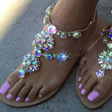 Load image into Gallery viewer, Summer Sandals Women Shoes 2019 Fashion Flat Sandals Rhinestones Crystal Shoes Women Slippers Flip Flops Sandalia Feminina 35-44
