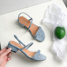 Load image into Gallery viewer, Slippers Women Sandals Summer Blue Shoes Flats Heel Flip Gladiator Brief Flip flop Sandals Women Shoes Woman Back Strap mujer
